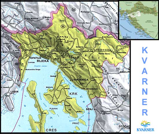 Kvarner map